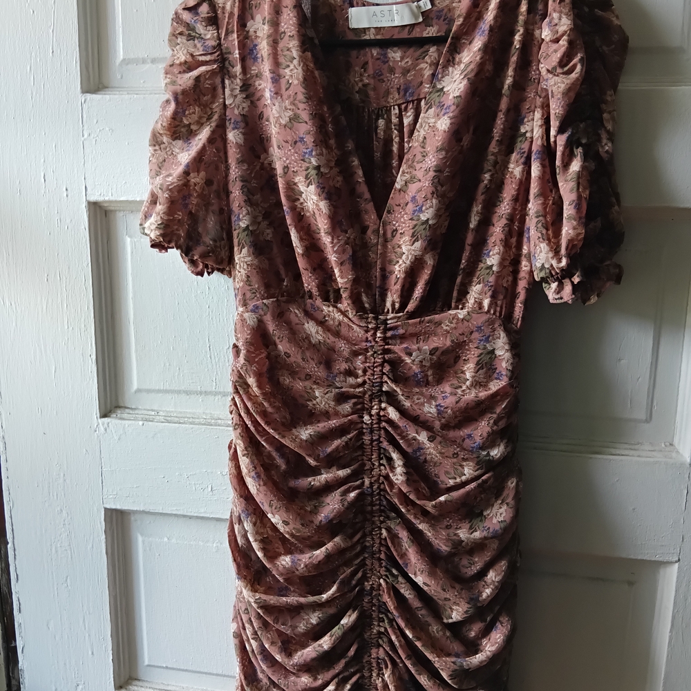 Floral Ruched Dress